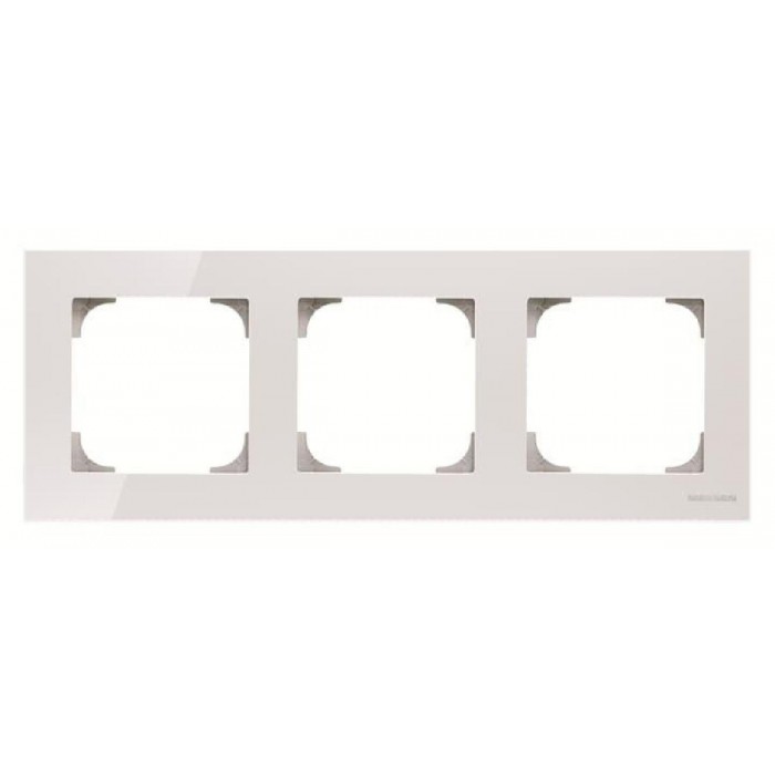 Πλαίσιο 3 Θέσεων Λευκό Γυαλί 8573CB Sky ABB