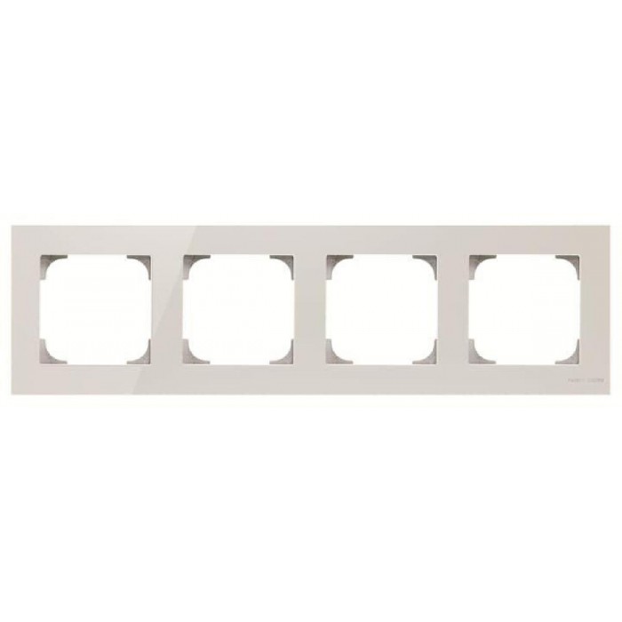 Πλαίσιο 4 Θέσεων Λευκό Γυαλί 8574CB Sky ABB