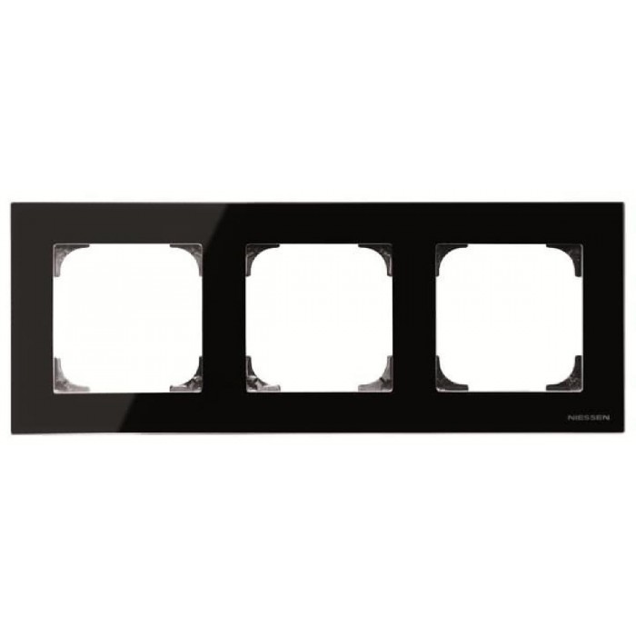 Πλαίσιο 3 Θέσεων Μαύρο Γυαλί 8573CN Sky ABB