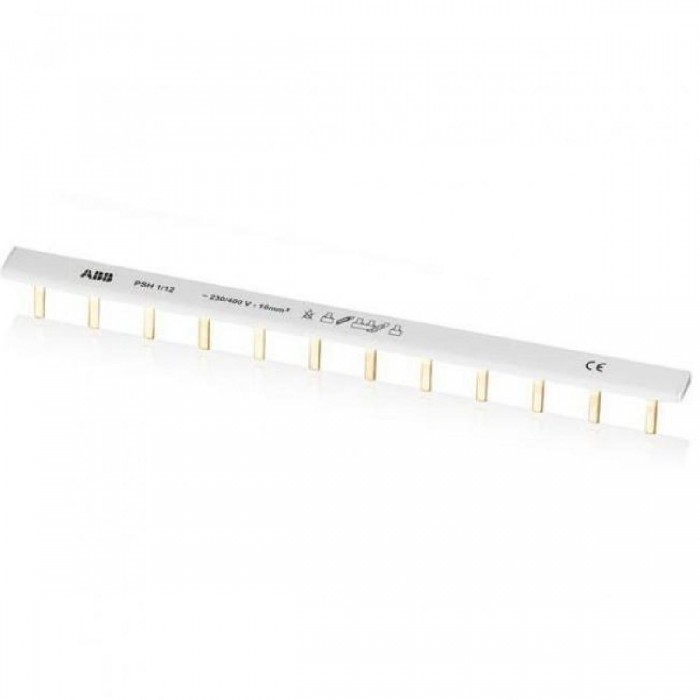 Μπάρα Γεφύρωσης Περονωτή 1P 63A 12 Συνδέσεις PSH1/12 ABB