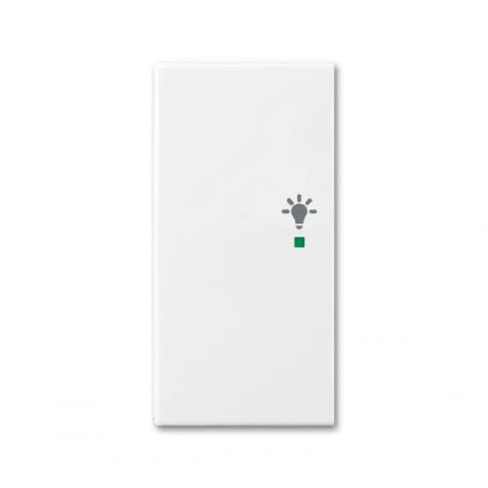 Μετώπη KNX 1/2 Πλήκτρου Με Σύμβολο Φώς Αριστερό Λευκό SRL-2-L-94 Free@home Basic55 ABB