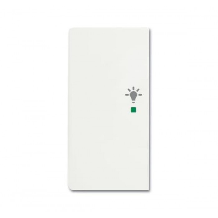 Μετώπη KNX 1/2 Πλήκτρου Με Σύμβολο Φώς Αριστερό Λευκό Soft SRL-2-L-884 Free@home ABB