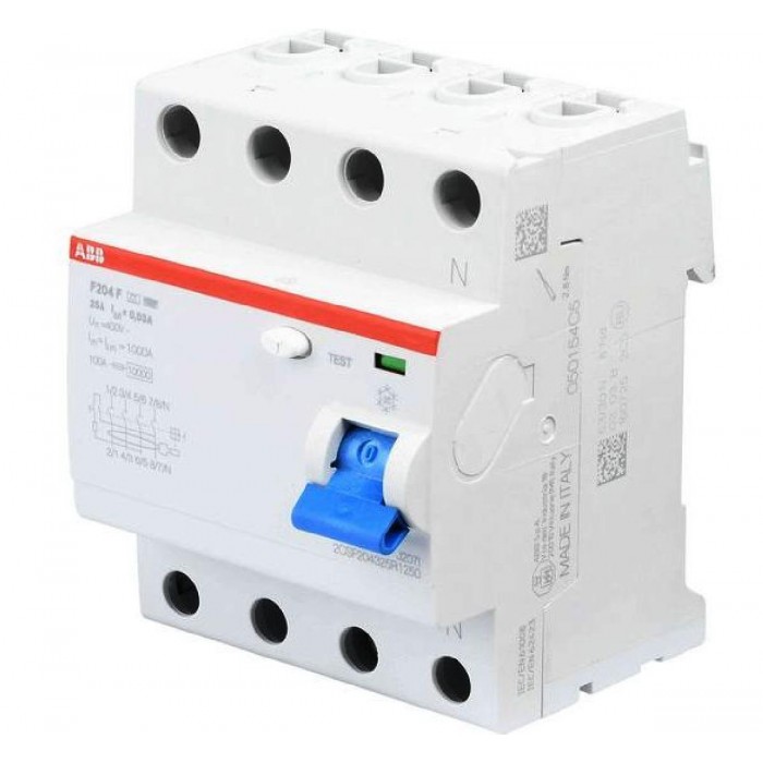 Ρελέ Διαρροής F 4P 40A 30mA F204F-40/0,03 ABB