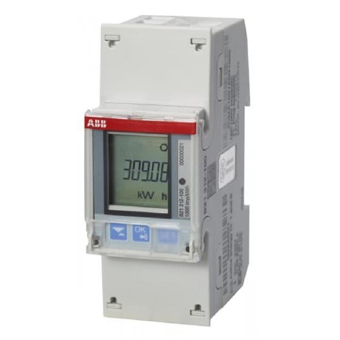 Μετρητής Ενέργειας Ράγας Μονοφασικός 40A Modbus B21 312-100 ABB