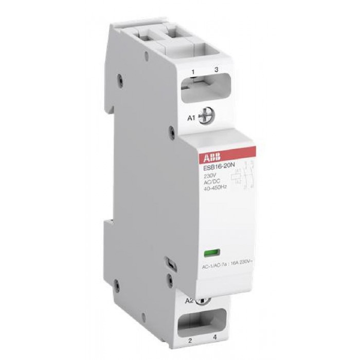 Ρελέ Ισχύος Ράγας 2P 16A 1NO+1NC 230VAC/DC Αθόρυβος ESB16-11N ABB