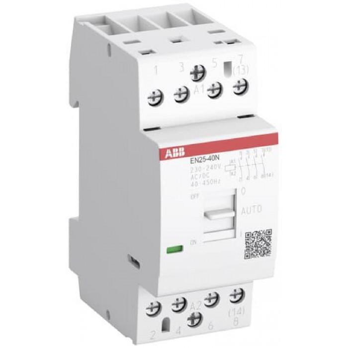 Ρελέ Ισχύος Ράγας 4P 40A 4NO 230VAC/DC Αθόρυβος Με Χειρισμό EN40-40N ABB