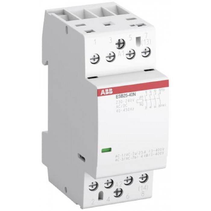 Ρελέ Ισχύος Ράγας 4P 25A 4NO 24VAC/DC Αθόρυβος ESB25-40N ABB