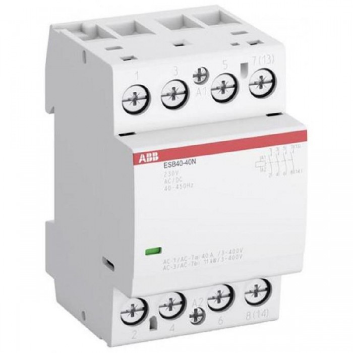 Ρελέ Ισχύος Ράγας 4P 40A 4NO 110VAC/DC Αθόρυβος ESB40-40N ABB