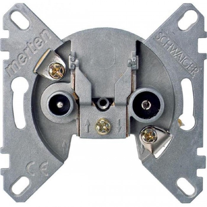 Μηχανισμός Πρίζα TV/SAT-FM Διέλευσης MERTEN