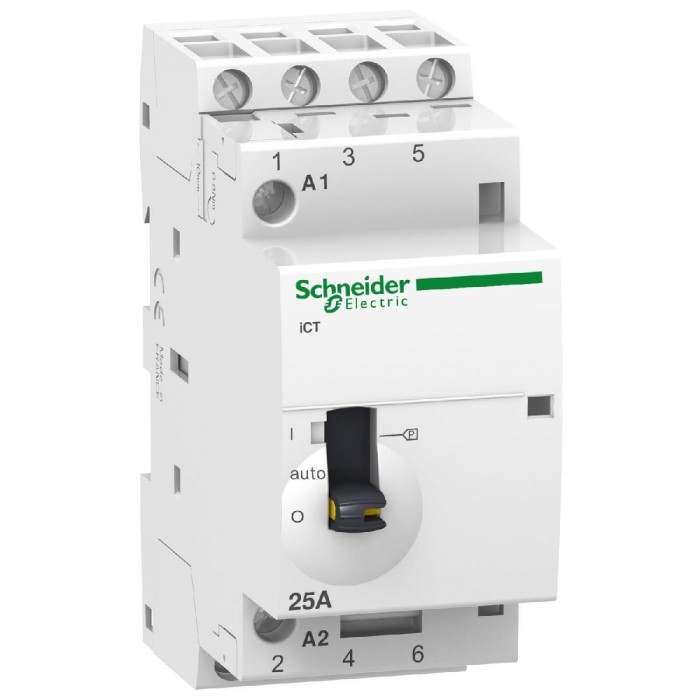 Ρελέ Ισχύος Ράγας 4P 25A 4NO 240V Με Χειρισμο A9C21834 SCHNEIDER ELECTRIC