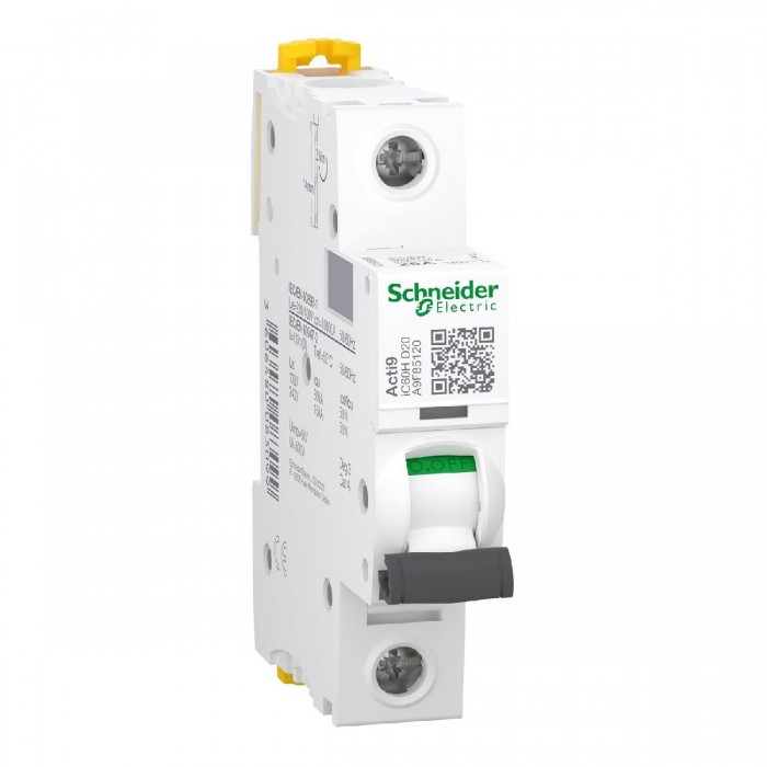 Αυτόματη Ασφάλεια 1P C 20A 10kA A9F84120 SCHNEIDER ELECTRIC