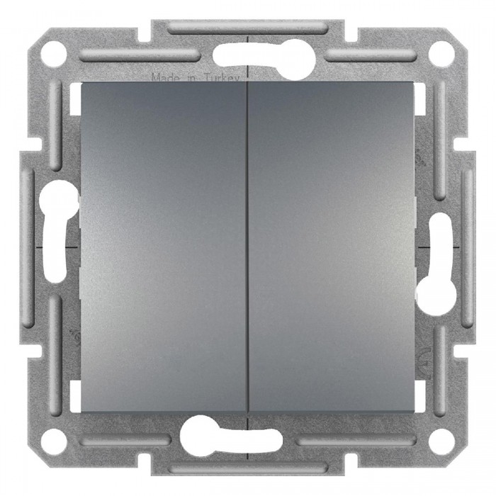 Διακόπτης Διπλός A/R Ατσάλι EPH0600162 ASFORA