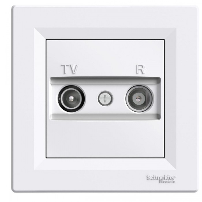 Πρίζα TV-FM Τερματική 1dB Λευκό EPH3300121 ASFORA