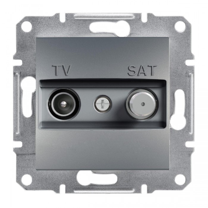 Πρίζα TV-SAT Τερματική 1dB Ατσάλι EPH3400162 ASFORA