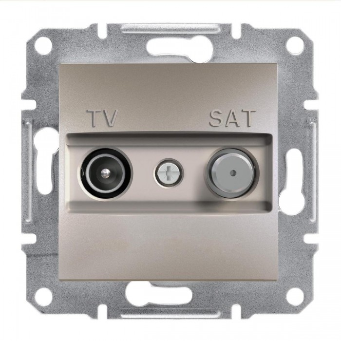Πρίζα TV-SAT Τερματική 1dB Μπρονζέ EPH3400169 ASFORA