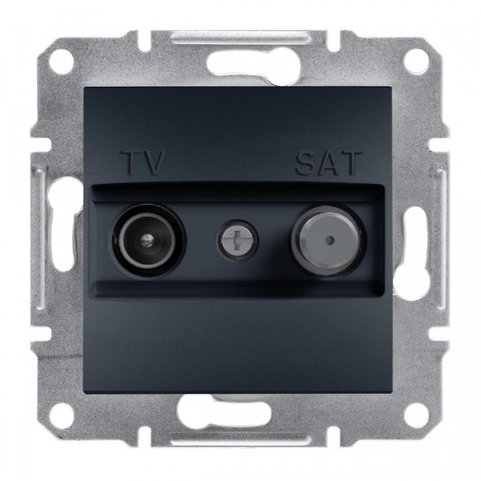 Πρίζα TV-SAT Τερματική 1dB Ανθρακί EPH3400171 ASFORA