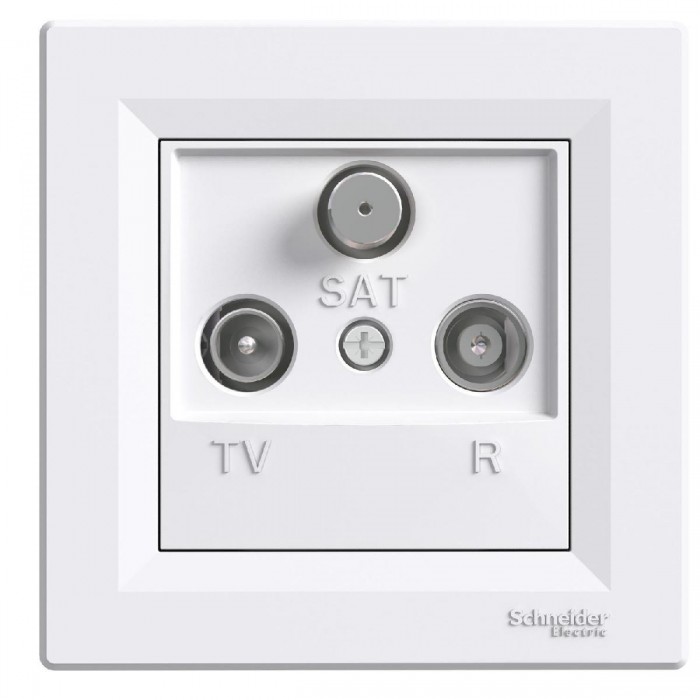Πρίζα TV-RD-SAT Τερματική 1dB Λευκό EPH3500121 ASFORA