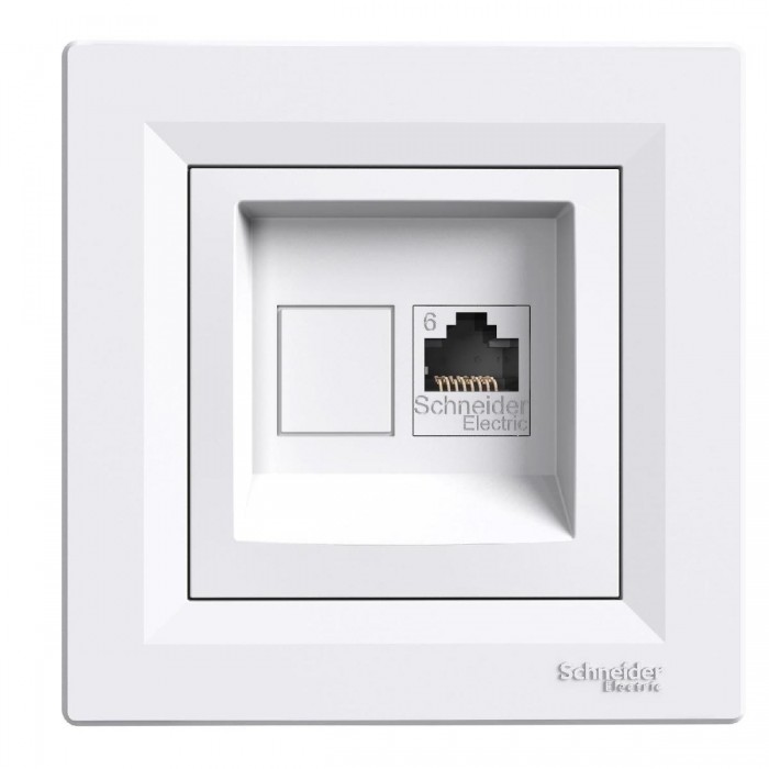 Πρίζα Δικτύου RJ45 Cat.6 UTP Λευκό EPH4700121 ASFORA