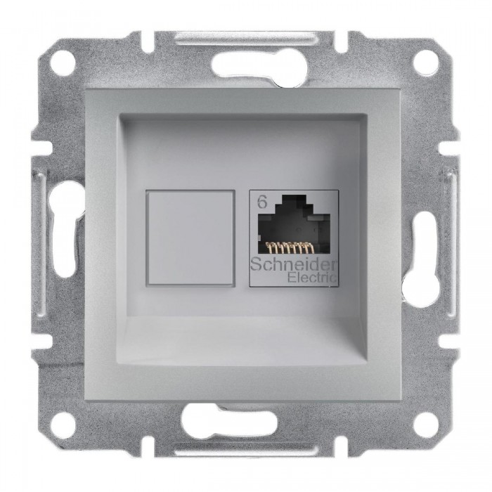 Πρίζα Δικτύου RJ45 Cat.6 UTP Αλουμίνιο EPH4700161 ASFORA