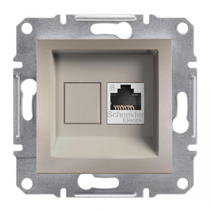 Πρίζα Δικτύου RJ45 Cat.6 UTP Μπρονζέ EPH4700169 ASFORA