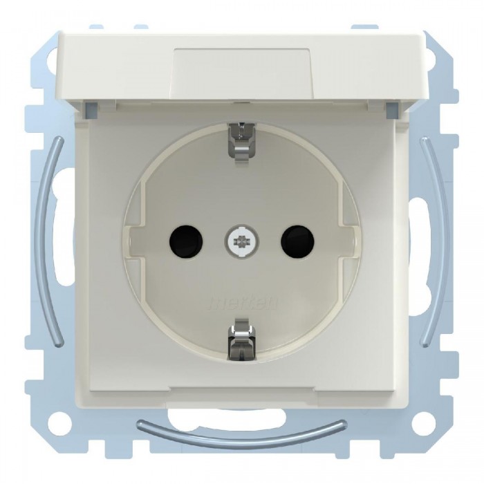 Πρίζα Σούκο Ασφαλείας Με Καπάκι Λευκό MEG2310-0319 System-M MERTEN