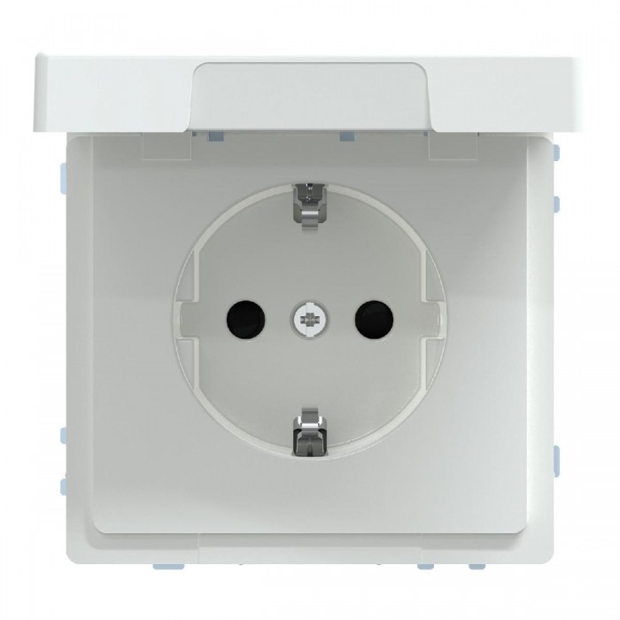 Πρίζα Σούκο Ασφαλείας Με Καπάκι Λευκό MEG2314-6035  System D MERTEN