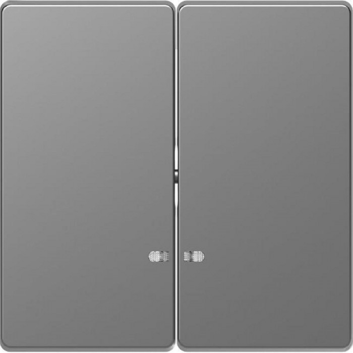 Μετώπη 2 Πλήκτρων Φωτεινής Λειτουργίας Ατσάλι MEG3420-6036 D-Life MERTEN