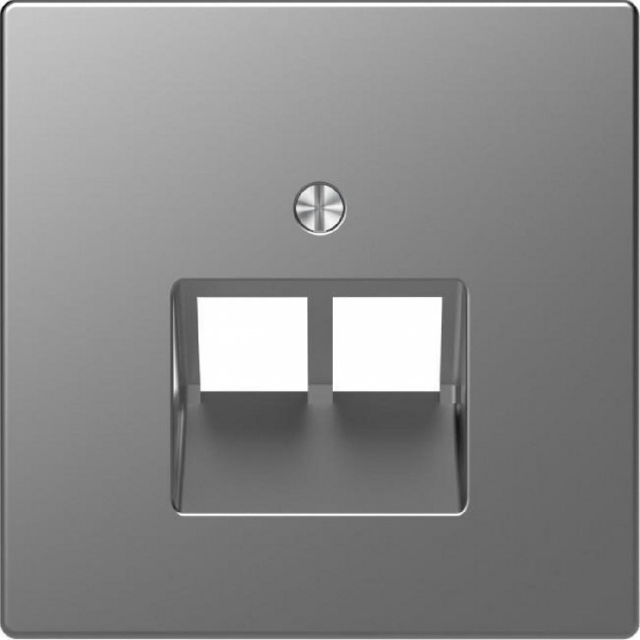 Μετώπη Πρίζας Διπλής RJ45 Ατσάλι MEG4522-6036 D-Life MERTEN