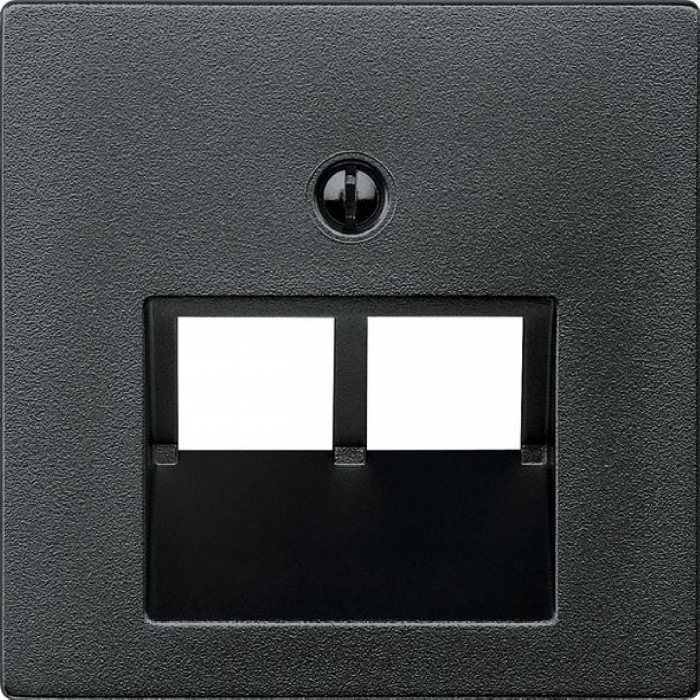 Μετώπη Πρίζας Δικτύου Διπλής RJ45 Ανθρακί MTN298014 System-M MERTEN