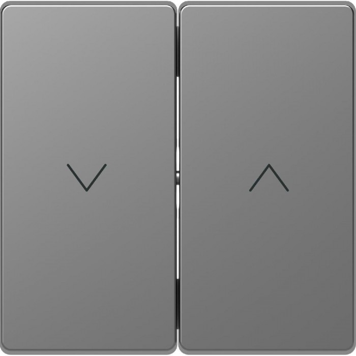 Μετώπη 2 Πλήκτρων Ρολών Ατσάλι MTN3855-6036 D-Life MERTEN