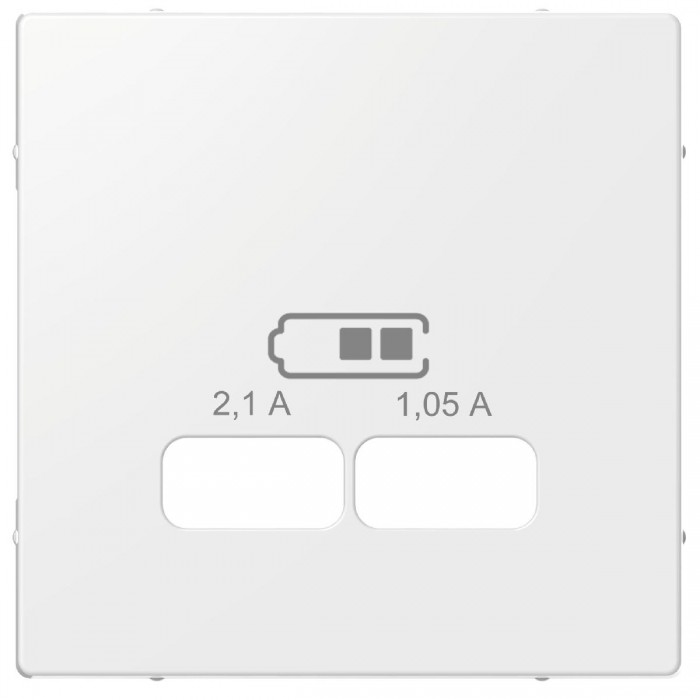 Μετώπη Πρίζας Διπλής USB Λευκό MTN4367-0319 System-M MERTEN