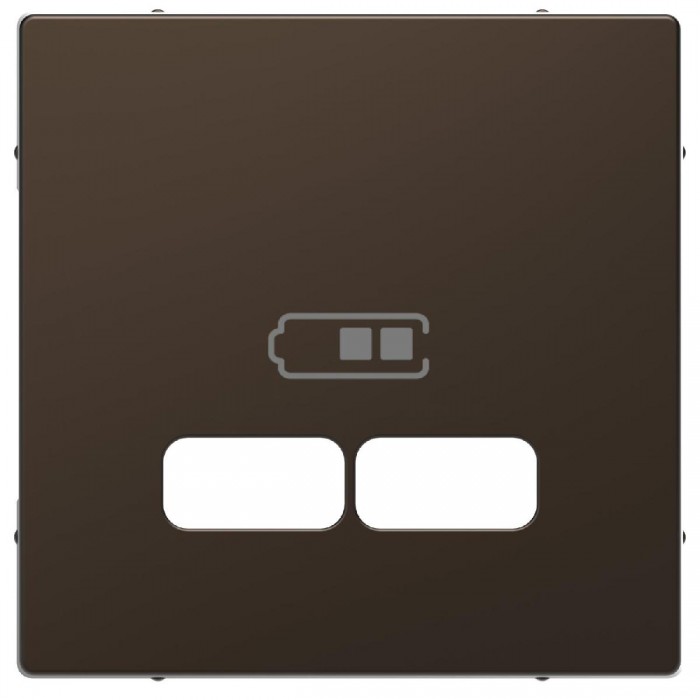 Μετώπη Πρίζας Διπλής USB Mocca MTN4367-6052 D-Life MERTEN