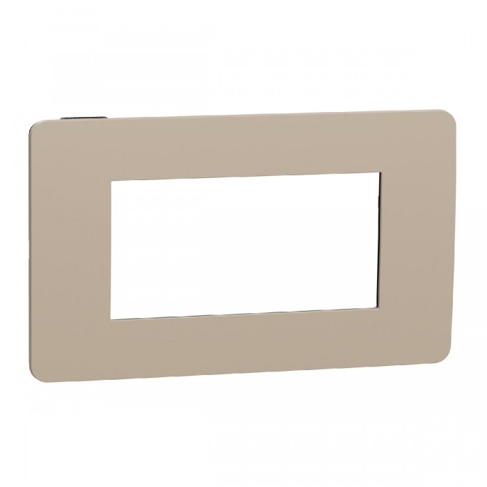 Πλαίσιο 4 Στοιχείων Taupe Με Μαύρη Βάση NU270428 New Unica