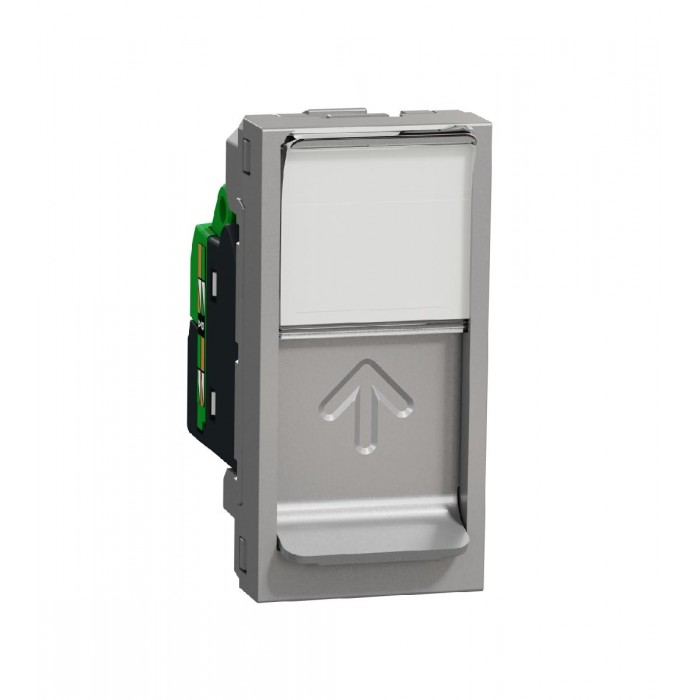 Πριζα Δικτύου RJ45 Cat.6 STP 1 Στοιχείου Αλουμίνιο NU341630 New Unica