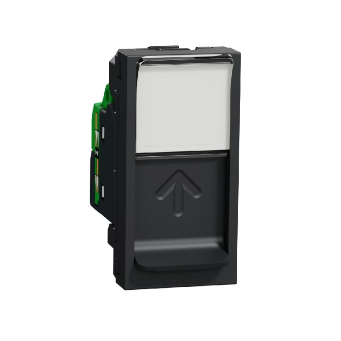 Πριζα Δικτύου RJ45 Cat.6 STP 1 Στοιχείου Ανθρακί NU341654 New Unica