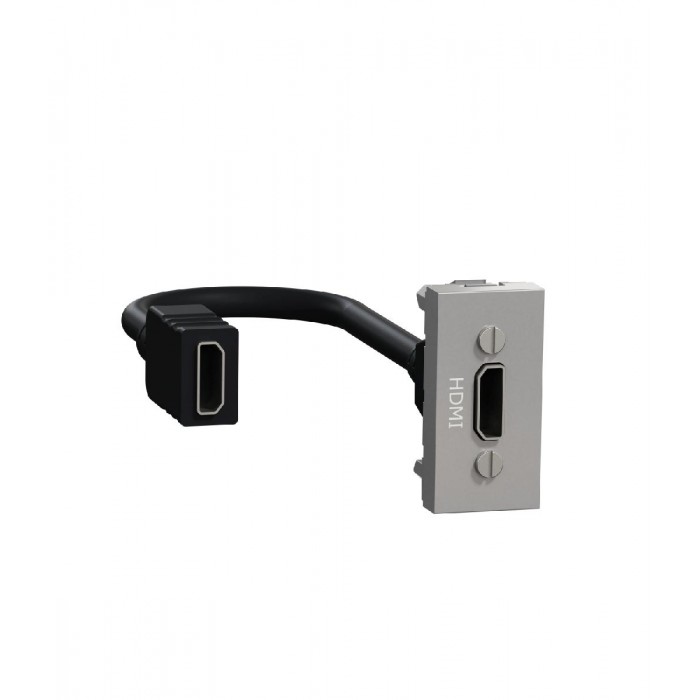 Πρίζα HDMI Προκαλωδιωμένη 1 στοιχείου Αλουμίνιο NU343030 New Unica