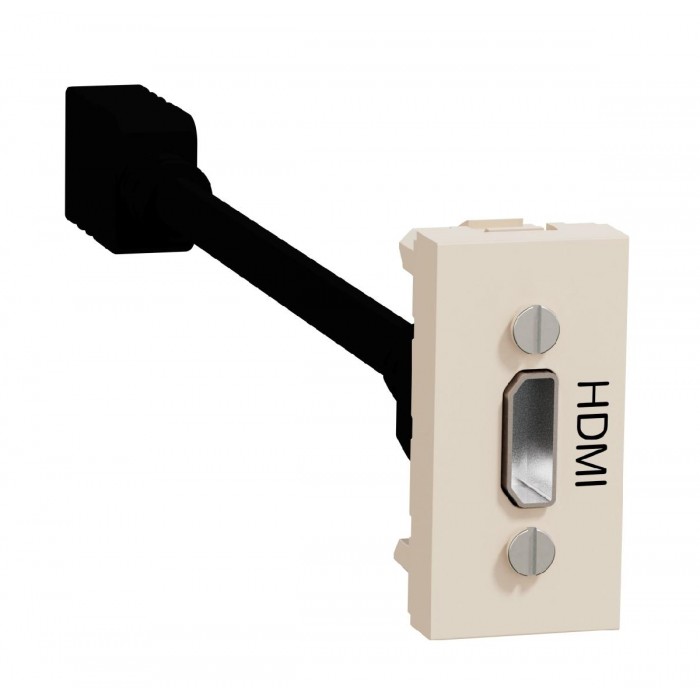 Πρίζα HDMI Προκαλωδιωμένη 1 στοιχείου Μπεζ NU343044 New Unica