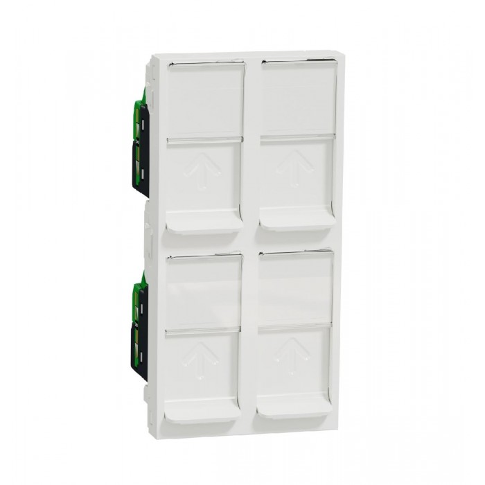 Πριζα Δικτύου Τετραπλή RJ45 Cat.6 UTP 4 Στοιχείων Λευκό NU348318 New Unica