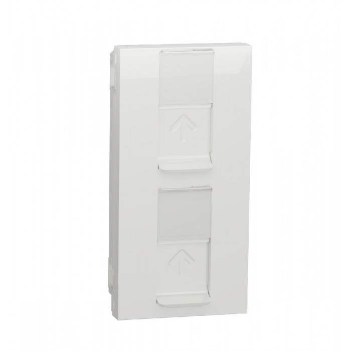 Πριζα Δικτύου Διπλή RJ45 Cat6A UTP 4 Στοιχείων Λευκό NU348418 New Unica
