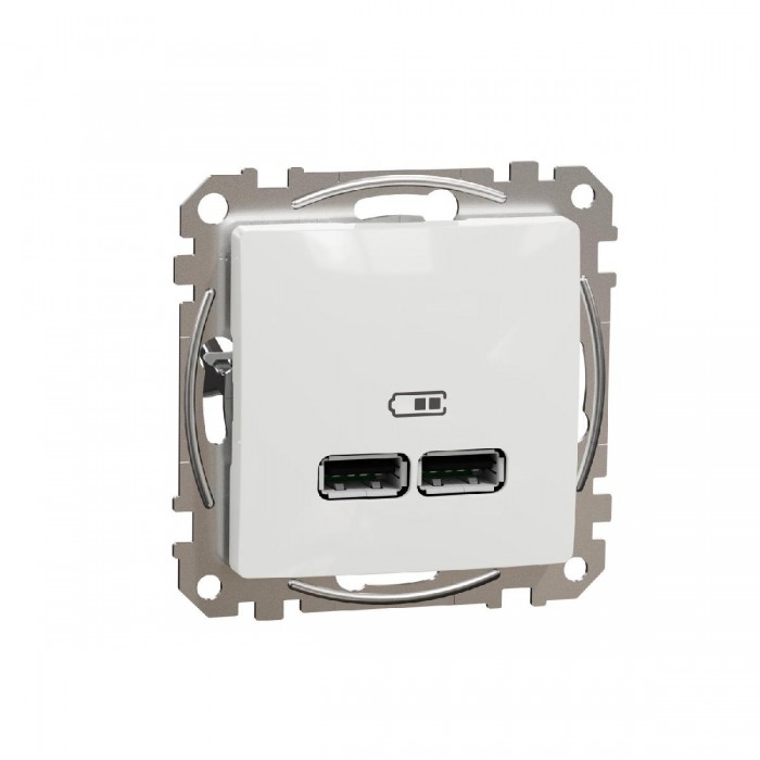 Πρίζα USB Διπλή Φόρτισης Συσκευών TypeA Λευκό SDD111401 Sedna SCHNEIDER ELECTRIC