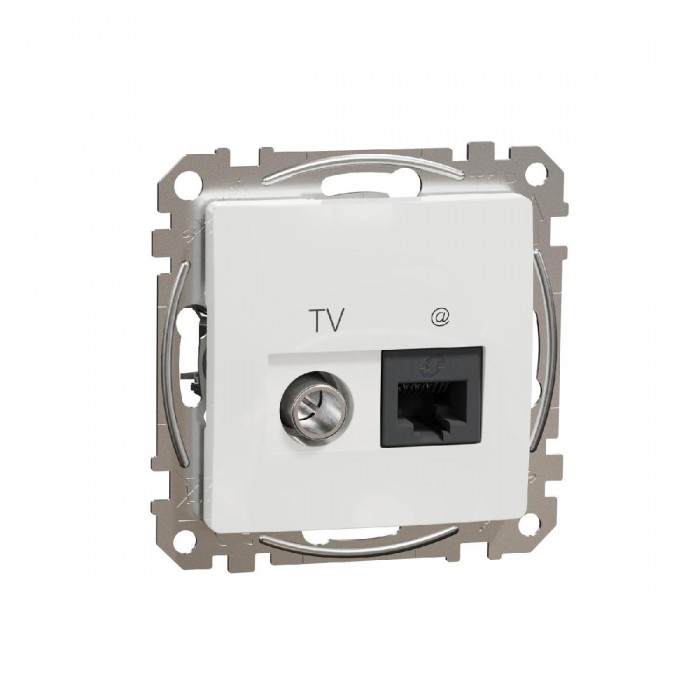 Πρίζα TV Και RJ45 Cat6 Λευκό SDD111469T Sedna SCHNEIDER ELECTRIC