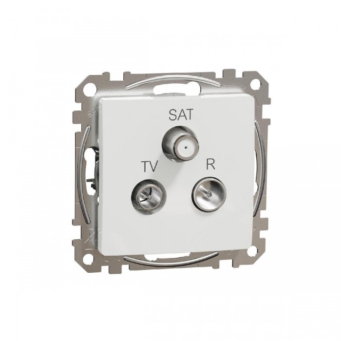 Πρίζα TV-RD-SAT Διέλευσης 10dB Λευκό SDD111488 Sedna SCHNEIDER ELECTRIC