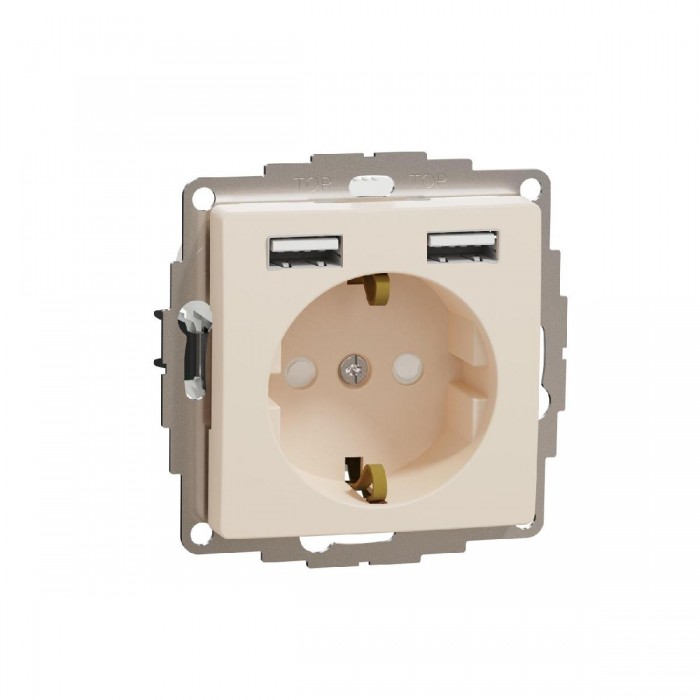 Πρίζα Σούκο Ασφαλείας Μπςζ Με Διπλό USB SDD112052 Sedna SCHNEIDER ELECTRIC