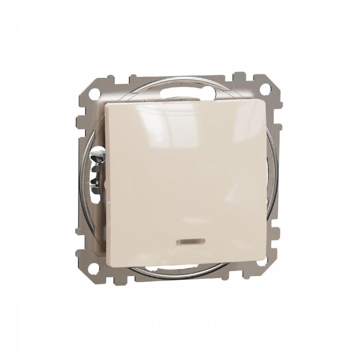 Διακόπτης Απλός Μπεζ Με Λυχνία SDD112101L Sedna SCHNEIDER ELECTRIC