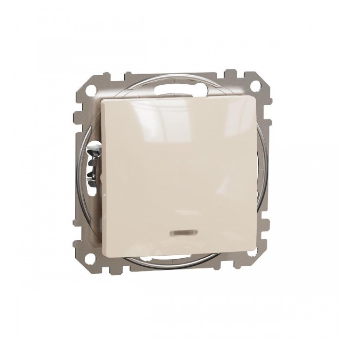 Διακόπτης Απλός Μπεζ Με Λυχνία SDD112101N Sedna SCHNEIDER ELECTRIC