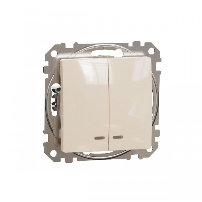 Διακόπτης K/R Μπεζ Με Λυχνία SDD112105L Sedna SCHNEIDER ELECTRIC