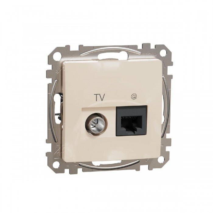 Πρίζα TV Και RJ45 Cat6 Μπεζ SDD112469T Sedna SCHNEIDER ELECTRIC