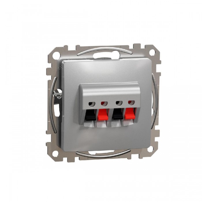 Πρίζα Ηχείων Διπλή Αλουμίνιο SDD113411 Sedna SCHNEIDER ELECTRIC