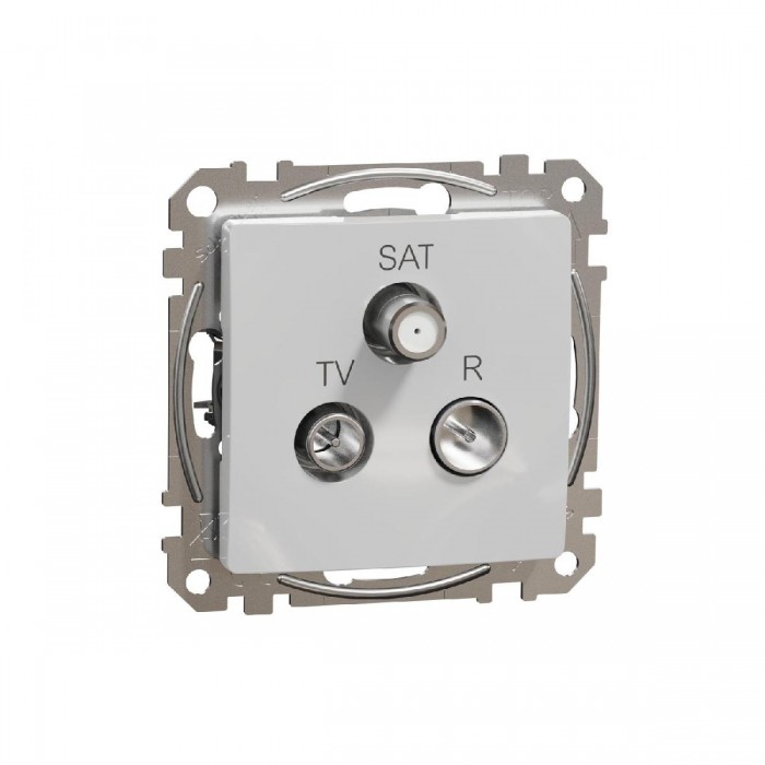 Πρίζα TV-RD-SAT Διέλευσης 10dB Αλουμίνιο SDD113488 Sedna SCHNEIDER ELECTRIC