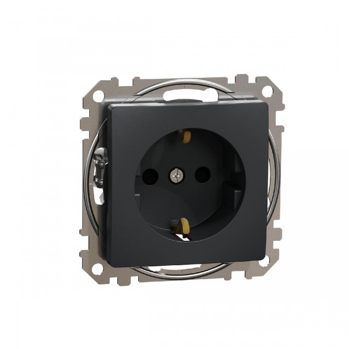 Πρίζα Σούκο Ασφαλείας Ανθρακί SDD114022 Sedna SCHNEIDER ELECTRIC